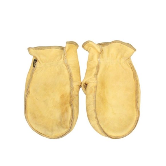 Vintage Gopher Genuine Native Deer Skin Stays Soft Mitten Gloves Size XL - Picture 1 of 8